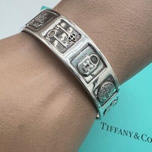 🔴Authentic TIFFANY & CO Silver LEXICON 175th Anniversary Bangle/ Bracelet 🔴